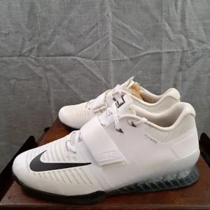 Nike Romaleos 3 852933-100 White/Black CrossFit Men Weightlifting Shoes Sz 15