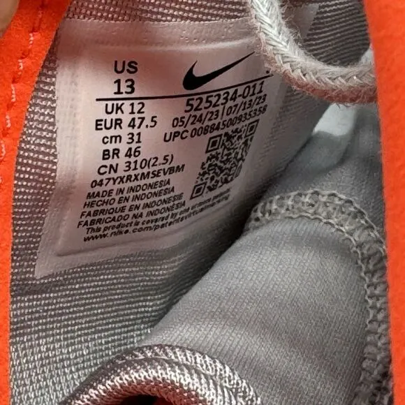 Nike Roshe One Premium Run Pure Platinum Athletic Shoes 525234-011 Men's Size 13