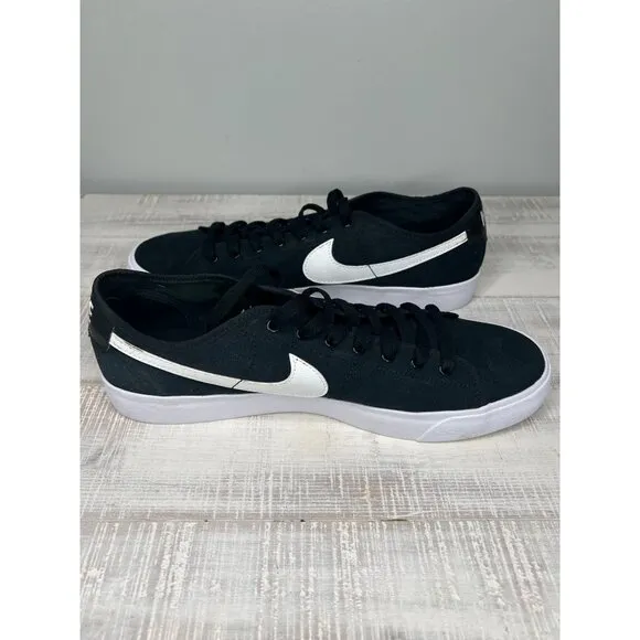 Nike SB BLZR Court Low Canvas Black/White Mens Sneakers Size 11