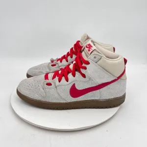 Nike SB Dunk High Pro Men Size 10.5 305050-206 Birch Grey Hyper Red Mid Shoes