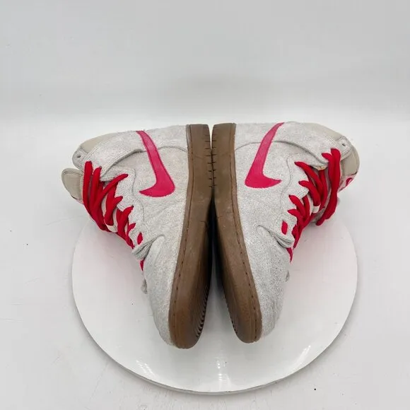 Nike SB Dunk High Pro Men Size 10.5 305050-206 Birch Grey Hyper Red Mid Shoes