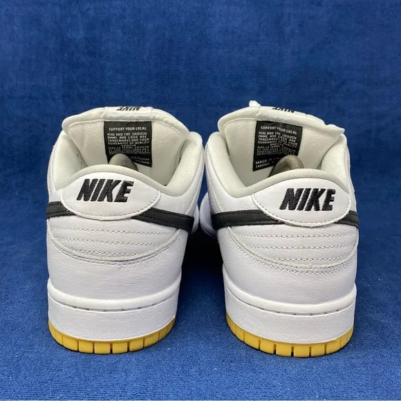 Nike SB Dunk Low Pro Shoes White Gum Black CD2563-101 Men's size 12
