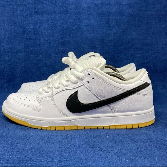 Nike SB Dunk Low Pro Shoes White Gum Black CD2563-101 Men's size 12