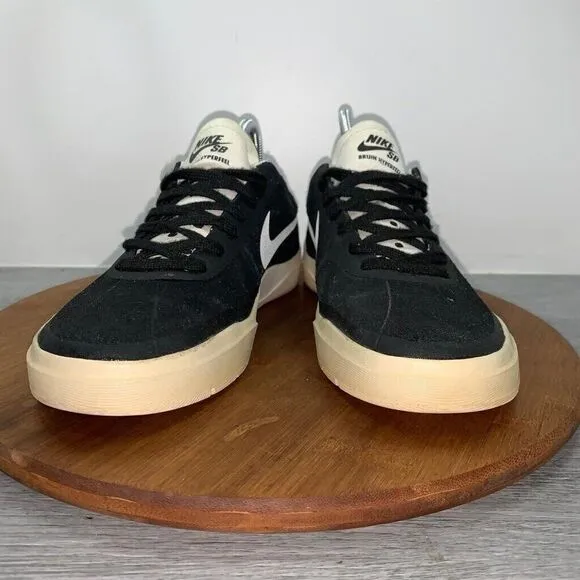 Nike SB Men’s Size 7 Bruin Hyperfeel Trainers Suede Black White Shoes 831756-001