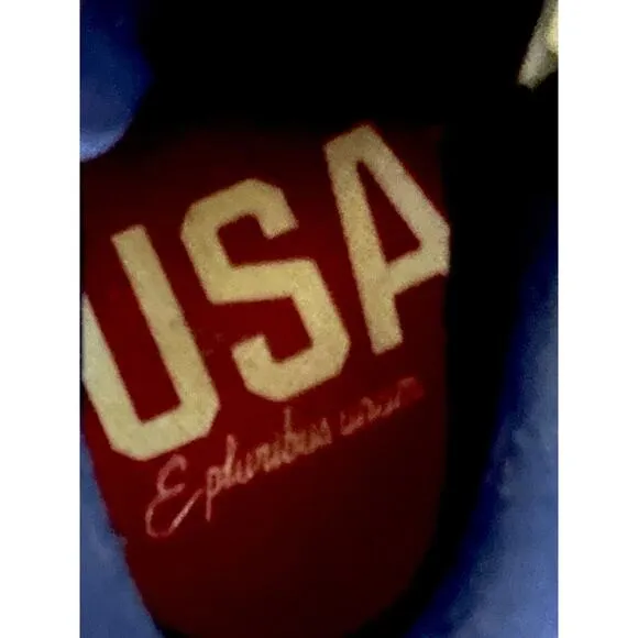 Nike Shoes Men 7 Air Force 1 Ultra Flyknit Low Top 2016 Lightweight Maroon Blue