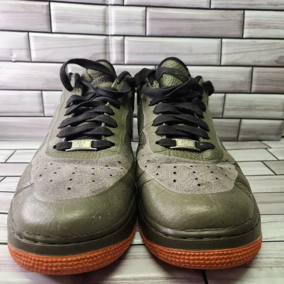Nike Shoes Mens Size 11.5 Air Force 1 Low Premium Skive Tech VT 'Medium Olive'