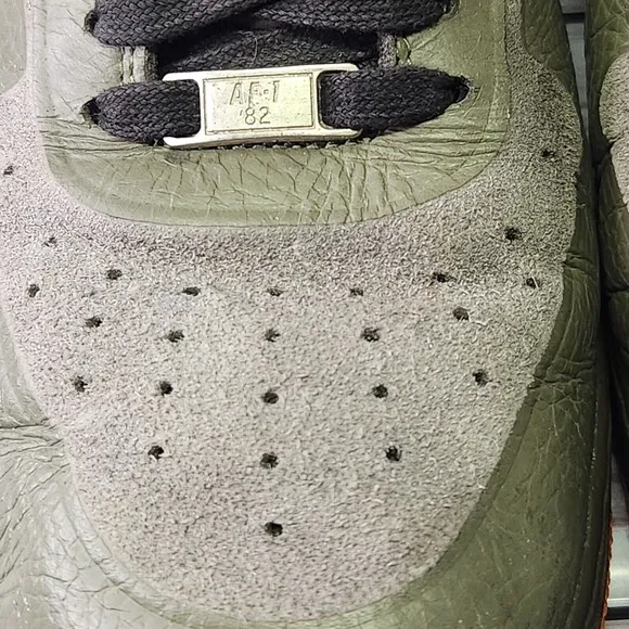 Nike Shoes Mens Size 11.5 Air Force 1 Low Premium Skive Tech VT 'Medium Olive'