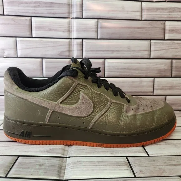 Nike Shoes Mens Size 11.5 Air Force 1 Low Premium Skive Tech VT 'Medium Olive'