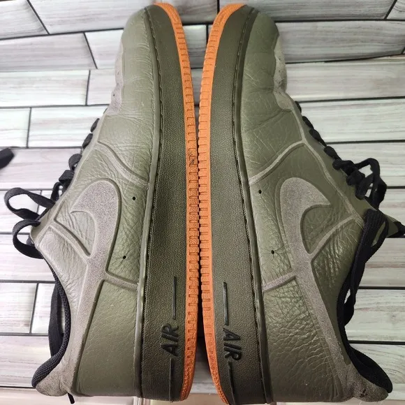 Nike Shoes Mens Size 11.5 Air Force 1 Low Premium Skive Tech VT 'Medium Olive'