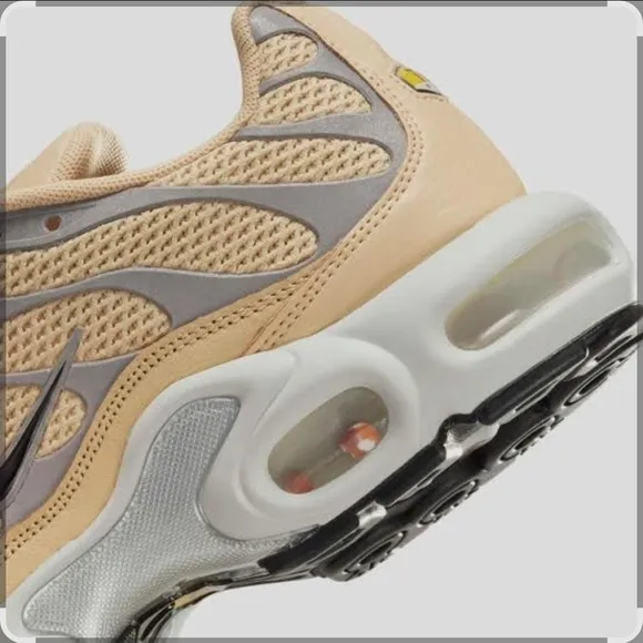 Nike Tan and Gray Air Max Sneakers with Retro Silhouette