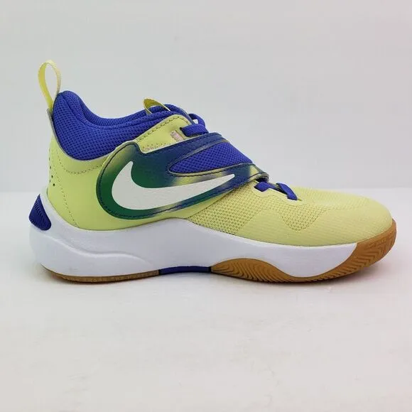 Nike Team Hustle D11 SE Boys Sz 4Y Womens Sz 5.5 Luminous Green Basketball Shoes