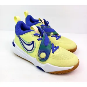 Nike Team Hustle D11 SE Boys Sz 4Y Womens Sz 5.5 Luminous Green Basketball Shoes