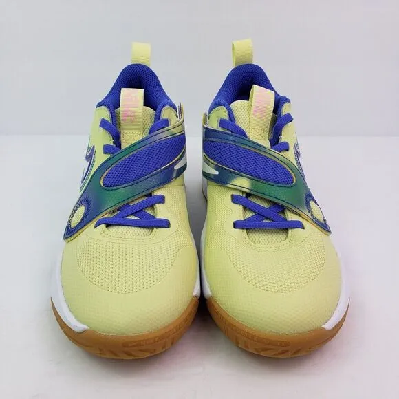 Nike Team Hustle D11 SE Boys Sz 4Y Womens Sz 5.5 Luminous Green Basketball Shoes