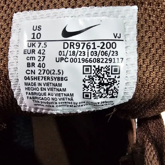 Nike Tech Hera Athletic Running Shoes Cacao Wow DR9761-200 WOMENS SIZE 10