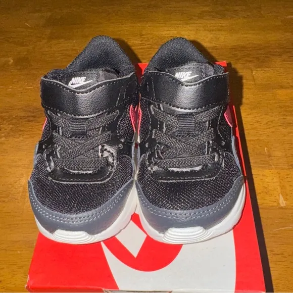 Nike Toddler's Air Max SC TDV Shoes Black Red 5c Lace &amp; Strap New With Tags