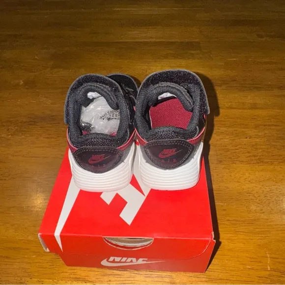 Nike Toddler's Air Max SC TDV Shoes Black Red 5c Lace &amp; Strap New With Tags