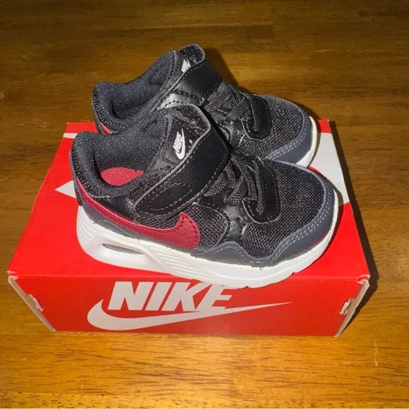 Nike Toddler's Air Max SC TDV Shoes Black Red 5c Lace &amp; Strap New With Tags