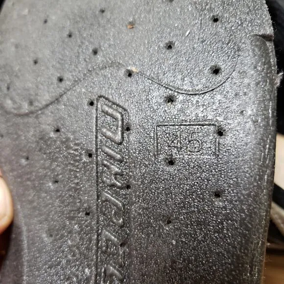 Nike Ventoux II Cycling Shoes Size 45 Black Silver Three 3 Strap Clip In
