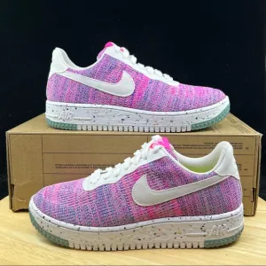 Nike W AF1 Crater Flyknit Pink DC7273-500 Air Force 1 Shoes Sneakers