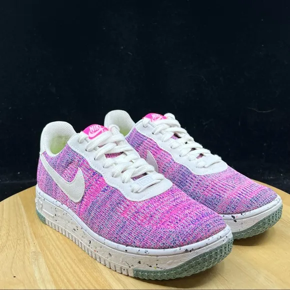 Nike W AF1 Crater Flyknit Pink DC7273-500 Air Force 1 Shoes Sneakers