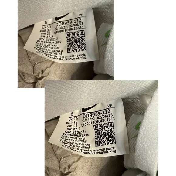 Nike WMNS Air Force 1 '07 White/Action Green Sz 8 DD8959-112
