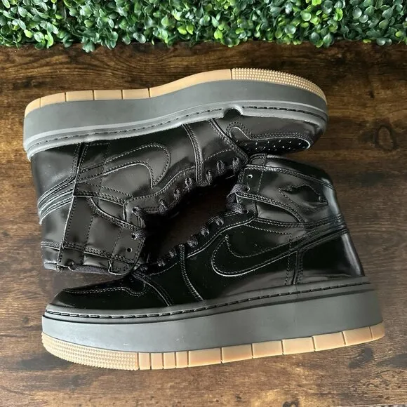 Nike Women Air Jordan 1 Elevate High SE Black Gum Size 9 FB9894-001 Sneakers