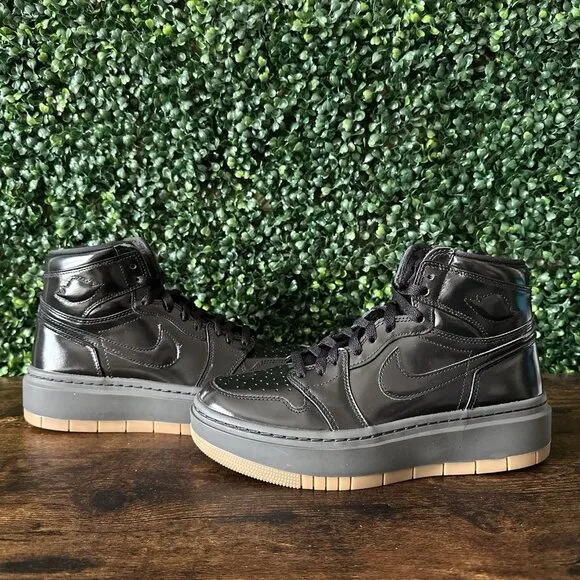 Nike Women Air Jordan 1 Elevate High SE Black Gum Size 9 FB9894-001 Sneakers