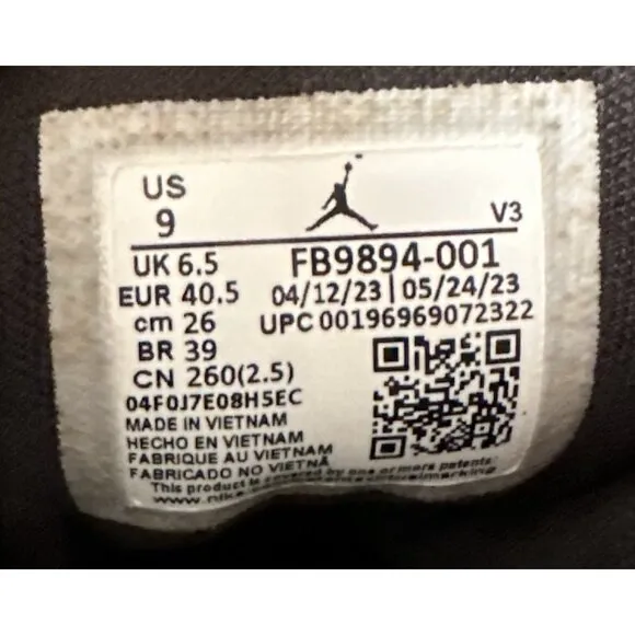 Nike Women Air Jordan 1 Elevate High SE Black Gum Size 9 FB9894-001 Sneakers