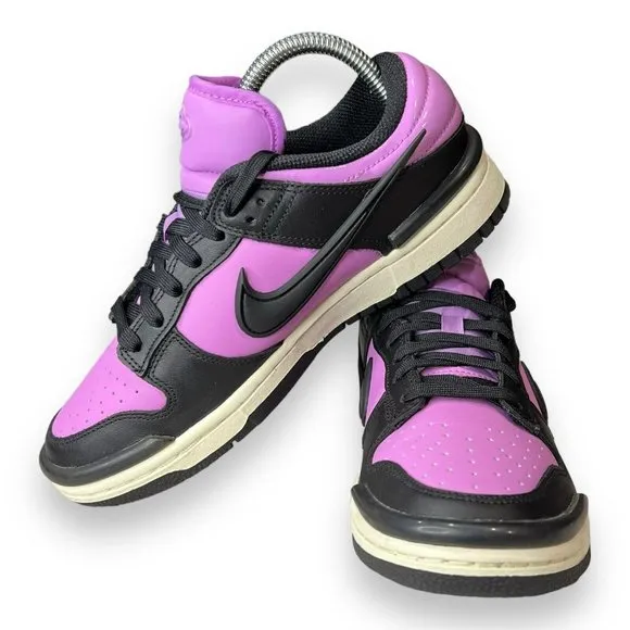Nike Women's Dunk Low Twist Size 7.5 &quot;Rush Fuchsia&quot; (DZ2794-500) Shoes EUC