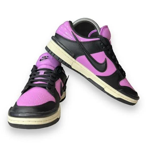 Nike Women's Dunk Low Twist Size 7.5 &quot;Rush Fuchsia&quot; (DZ2794-500) Shoes EUC