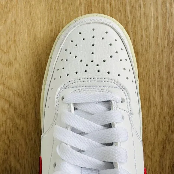 🤩Nike Women's Shoes Court Vision Lo Sz 6 Next Nature Retro DH3158-106 White Red