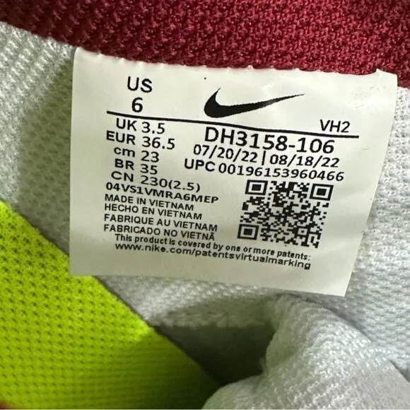 🤩Nike Women's Shoes Court Vision Lo Sz 6 Next Nature Retro DH3158-106 White Red