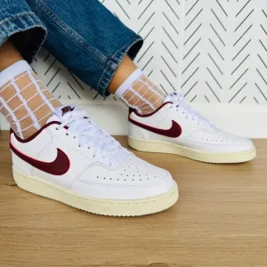 🤩Nike Women's Shoes Court Vision Lo Sz 6 Next Nature Retro DH3158-106 White Red