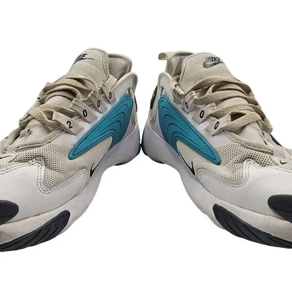 Nike Zoom Air Max 2K Mens Size 10.5 White Teal Nebula Sneaker Shoes A00269-106
