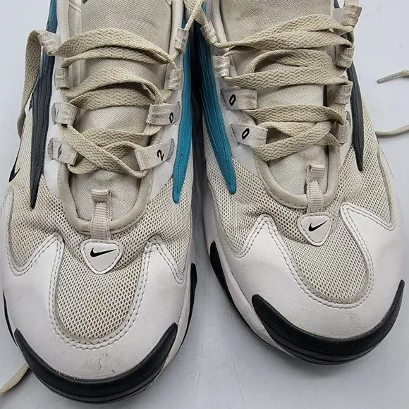 Nike Zoom Air Max 2K Mens Size 10.5 White Teal Nebula Sneaker Shoes A00269-106