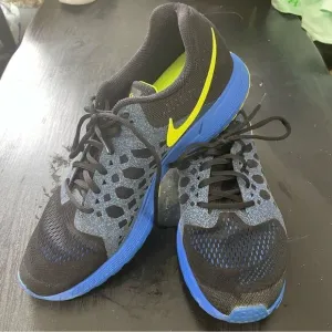 Nike Zoom Pegasus 31 black blue volt tennis shoes running sneakers men’s 13