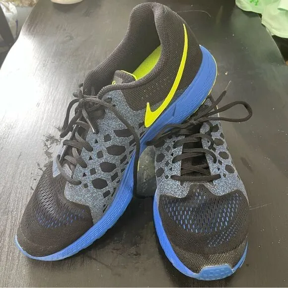 Nike Zoom Pegasus 31 black blue volt tennis shoes running sneakers men’s 13
