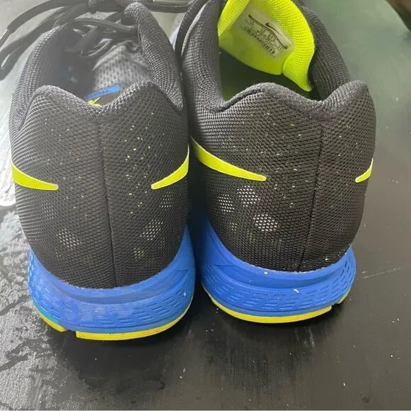 Nike Zoom Pegasus 31 black blue volt tennis shoes running sneakers men’s 13
