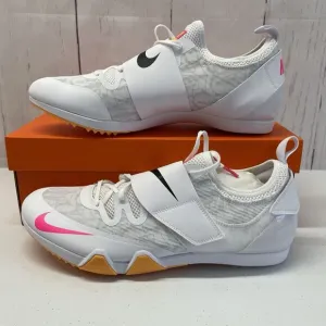 Nike Zoom Pole Vault Elite Track Shoes White Orange Men's Size 14 AA1204-101