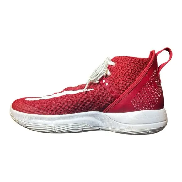Nike Zoom Rise Men’s Mid Top Basketball Shoes Size 11.5 CN9502-604 Red &amp;White