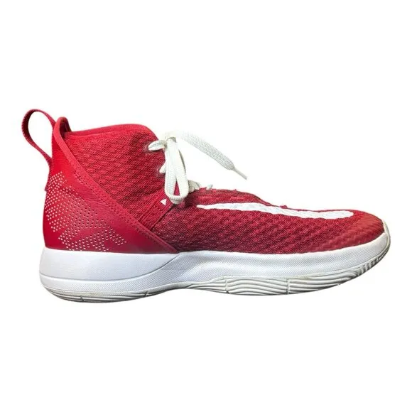 Nike Zoom Rise Men’s Mid Top Basketball Shoes Size 11.5 CN9502-604 Red &amp;White