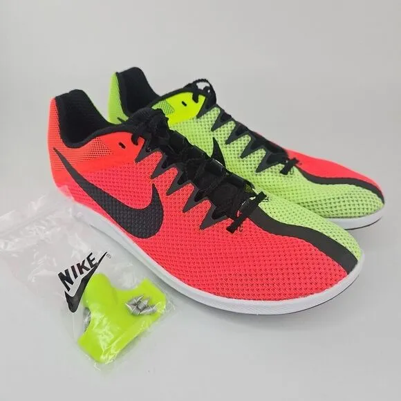 Nike Zoom Rival Distance DC8725-601 Red Volt Running Spikes Shoes Men's Sz. 10.5