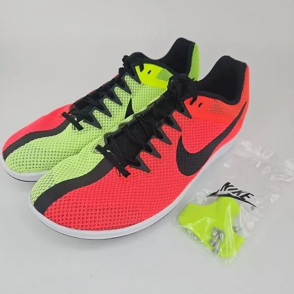 Nike Zoom Rival Distance DC8725-601 Red Volt Running Spikes Shoes Men's Sz. 10.5