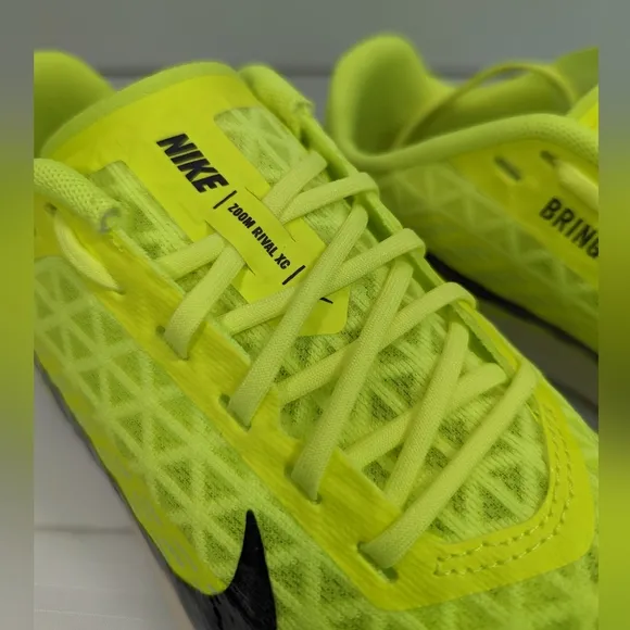 Nike Zoom Rival XC5 Volt Mint Foam Track Field Distance Spikes Shoes Men's 8.5