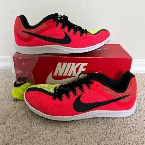 Nike Zoom Rival Distance Red Volt Running Spikes Shoes