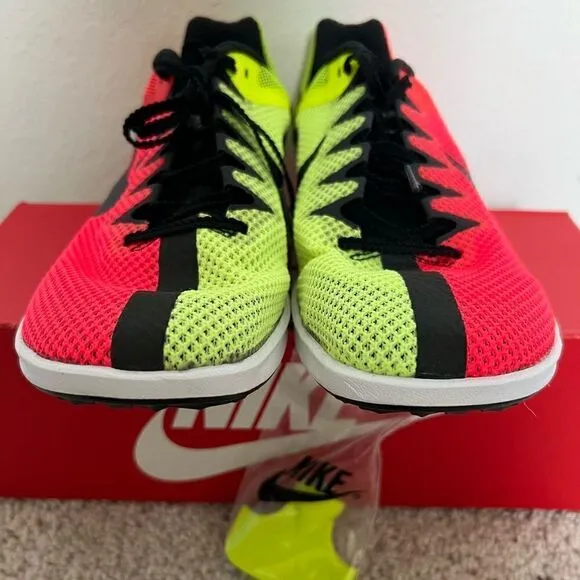 Nike Zoom Rival Distance Red Volt Running Spikes Shoes