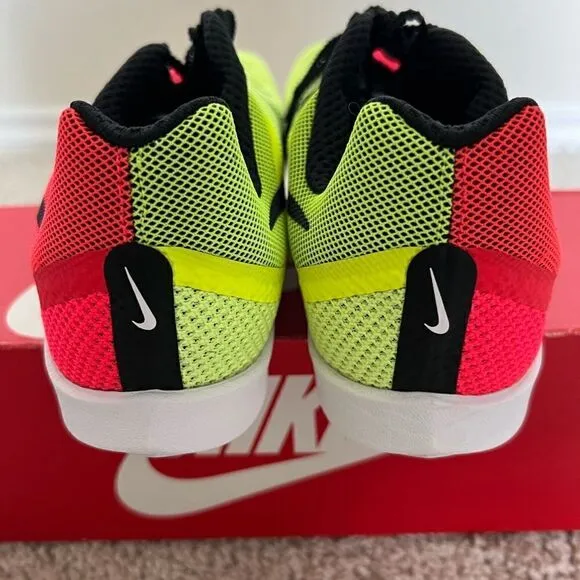 Nike Zoom Rival Distance Red Volt Running Spikes Shoes