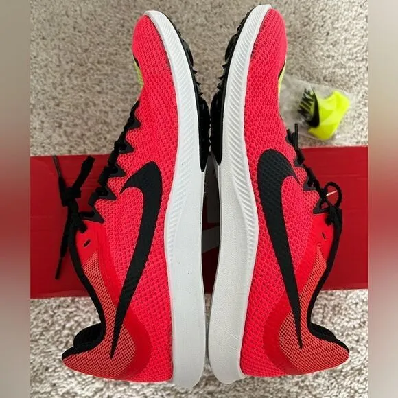 Nike Zoom Rival Distance Red Volt Running Spikes Shoes