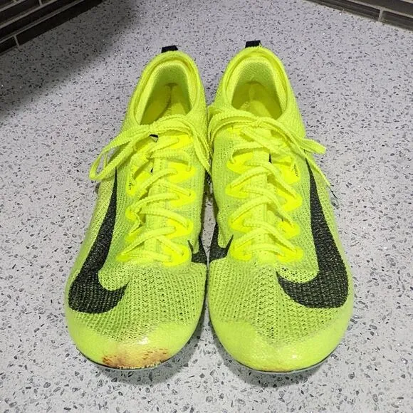 Nike Zoom Superfly Elite 2 track shoes neon yellow Olympics Paris mens size 11.5