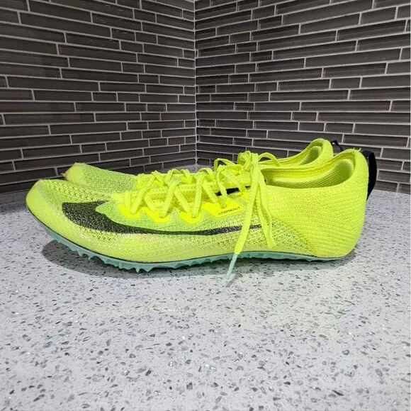 Nike Zoom Superfly Elite 2 track shoes neon yellow Olympics Paris mens size 11.5